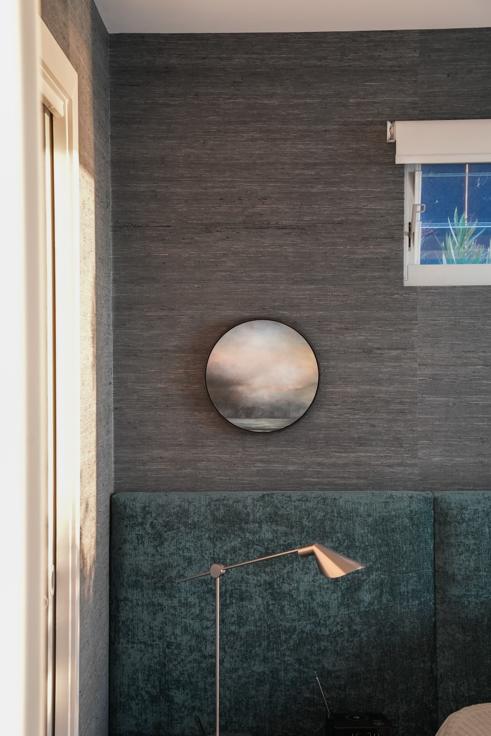 Grasscloth & Mirror